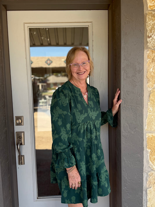 Better Together Green Flowy Dress